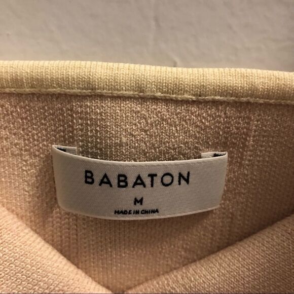 𝅺ARITZIA Babaton Sculpt Knit Tank in Lemongrass Pink and Beige ~ size M Medium - Picture 11 of 13